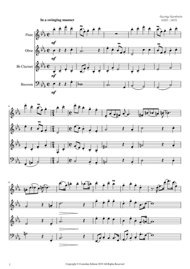 Do Do Do Woodwind Quartet George Gershwin (arr. Glenn Martin)