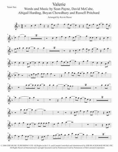 Valerie (arr. Kevin Busse)