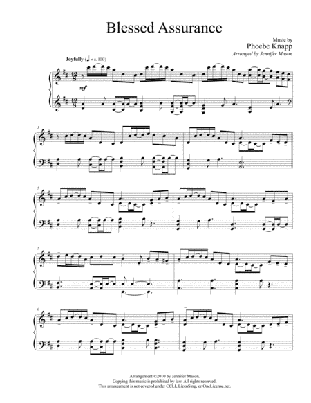 Blessed Assurance (arr. Jennifer Mason)