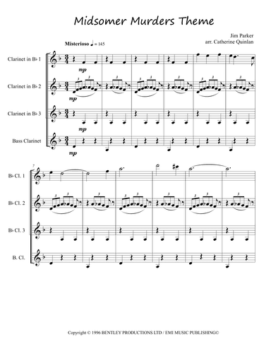 Midsomer Murders (main Title/cues) (arr. Catherine Quinlan)