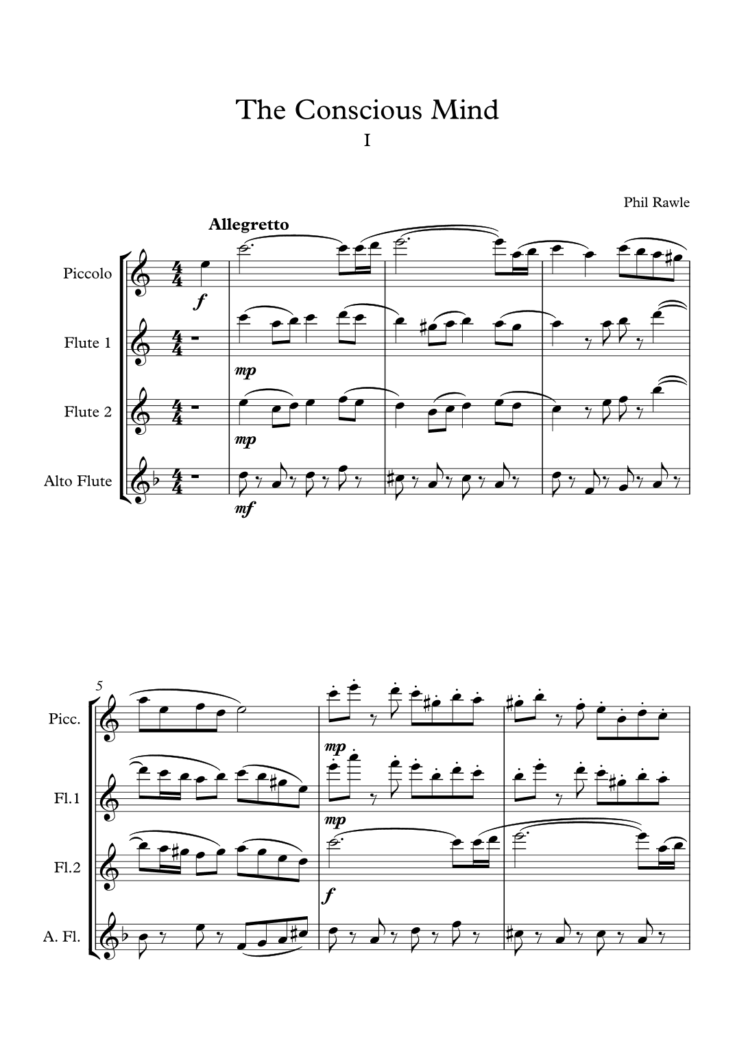 The Conscious Mind - Flute Quartet