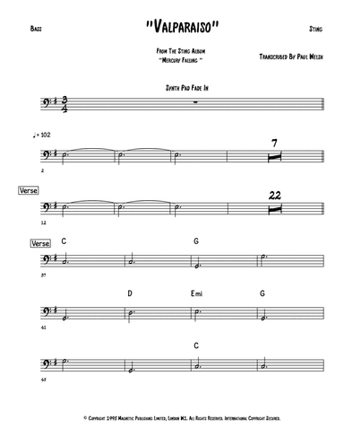 Valparaiso (arr. Accubass)
