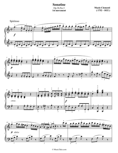 Clementi Sonatina in C Major Op.36 No.2 (1st movement) (arr. Ben Choupak)