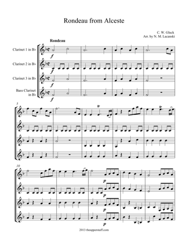 Rondeau from Alceste (arr. Nick Lacanski)