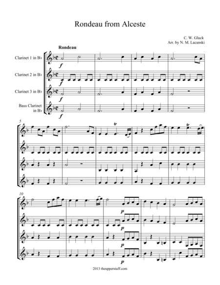 Rondeau from Alceste (arr. Nick Lacanski)