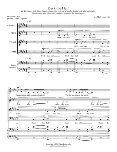 Deck the Hall (arr. Mark Lehnowsky)