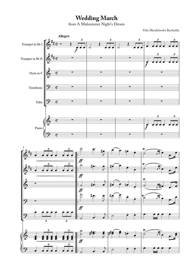 Wedding March - Short Version (arr. Karen Gueiros)