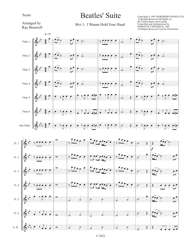 I Want To Hold Your Hand (arr. Ray Braswell)