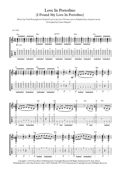 Love In Portofino (i Found My Love In Portofino) (arr. Suzan Beyazit)