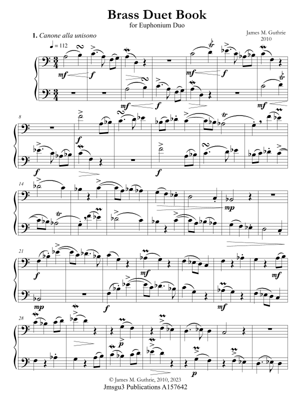 Guthrie: Brass Duet Book for Euphonium Duo