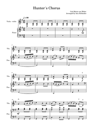 Soittosalkku: Hunter´s Chorus (arr. Anu Holländer)