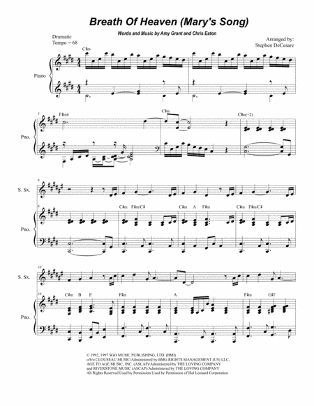Breath Of Heaven (Mary's Song) (arr. Stephen DeCesare)