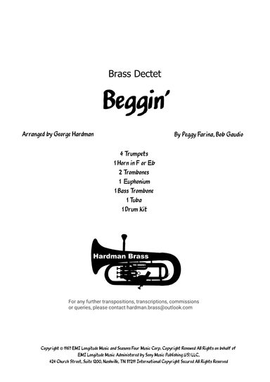 Beggin' (arr. George Hardman)