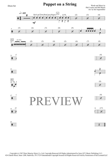 Puppet On A String (arr. Jan Angermüller)