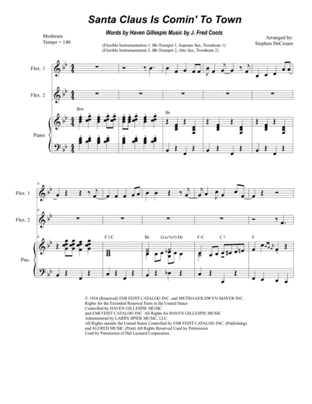 Santa Claus Is Comin' To Town (arr. Stephen DeCesare)