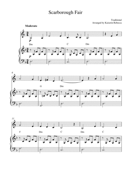 Scarborough Fair (arr. Kaiserin Rebecca)