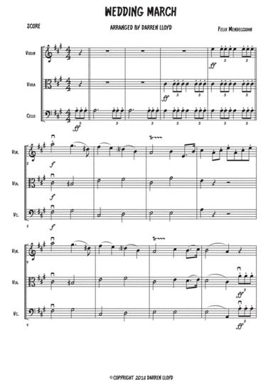 Wedding March - String Trio (arr. Darren Lloyd)