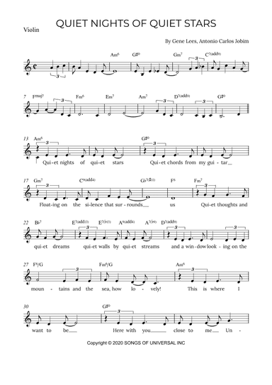 Quiet Nights Of Quiet Stars (arr. Alex Nunes Rodrigues)