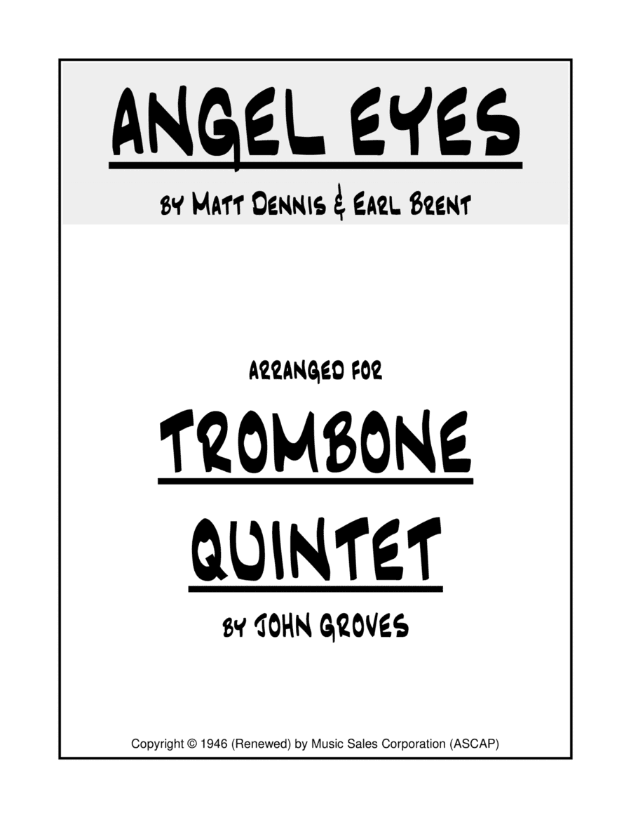 Angel Eyes (arr. John Groves)