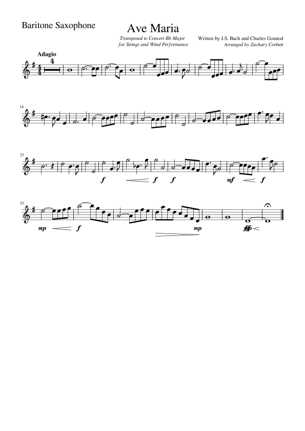 Ave Maria (arr. Zachary Corbett)