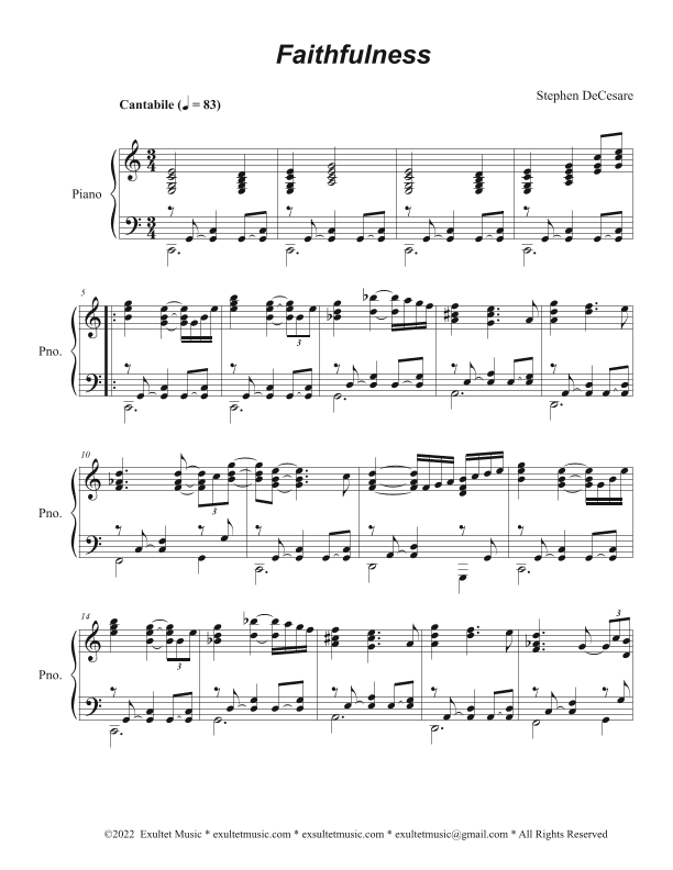 Faithfulness (Piano solo)