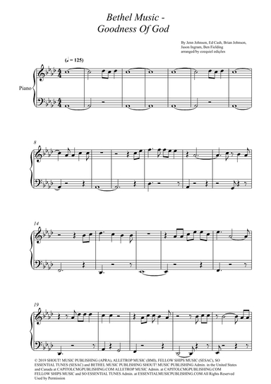 Goodness Of God (arr. BY EZEQUIEL EDIÇÕES)
