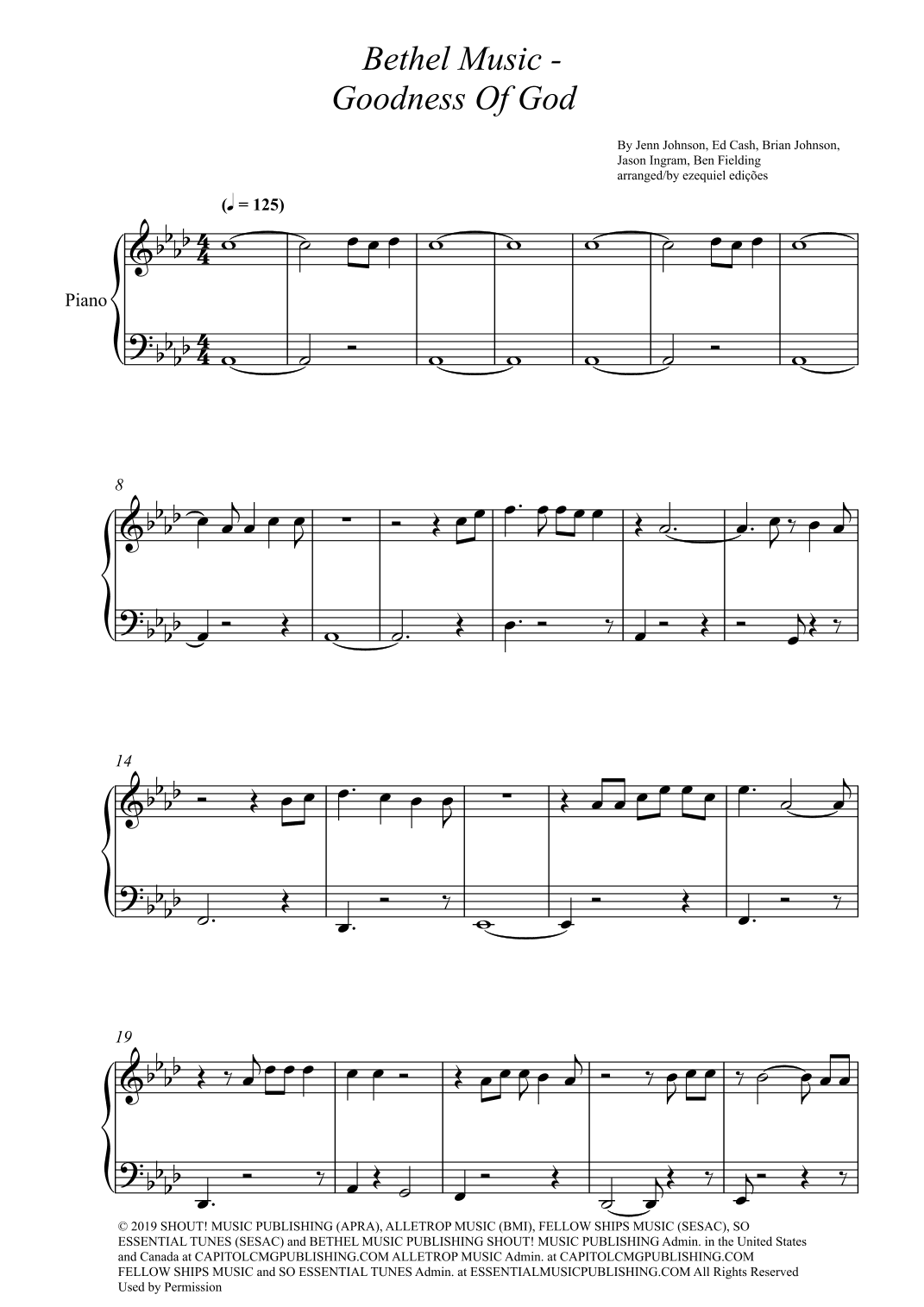 Goodness Of God (arr. BY EZEQUIEL EDIÇÕES)