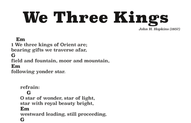 We Three Kings (arr. Dean Wiers-Windemuller)