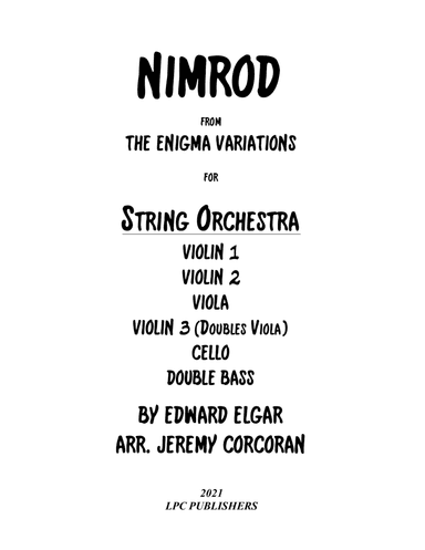 Nimrod from the Enigma Variations for String Orchestra (arr. Jeremy Corcoran)