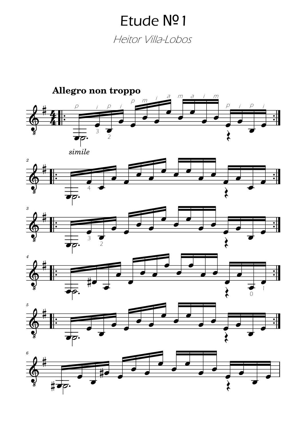 Etude No. 1 - Villa Lobos (arr. Ygor Nunes)