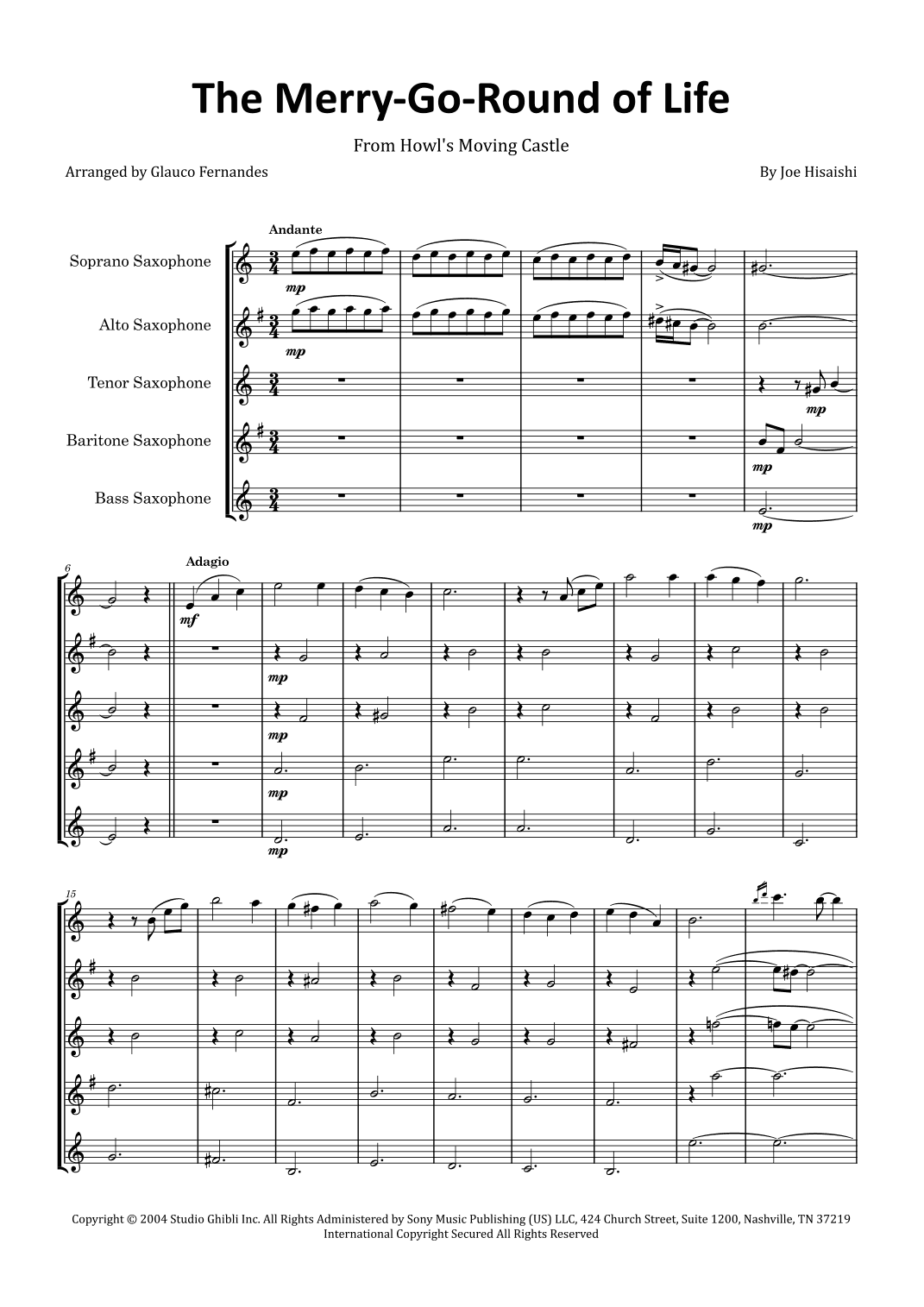 Merry-go-round Of Life (arr. Glauco Fernandes)