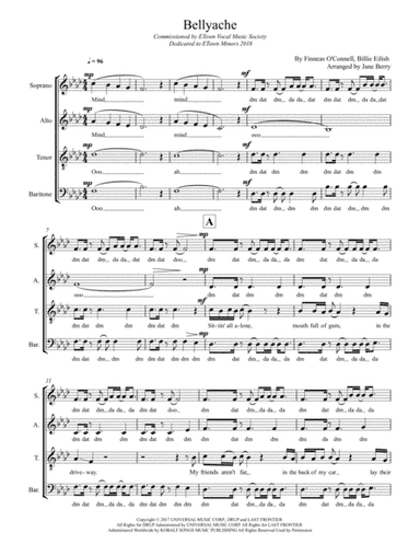 Bellyache (arr. Jane Berry)