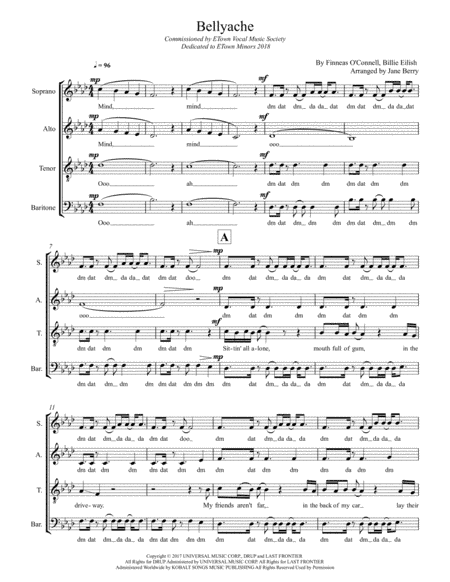Bellyache (arr. Jane Berry)