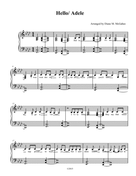 Hello (arr. Diane M. McGahee)