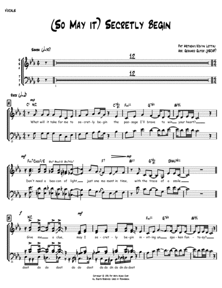 So May It Secretly Begin (arr. Gerhard Guter)