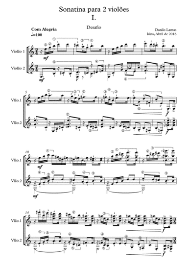 Sonatina for two guitars