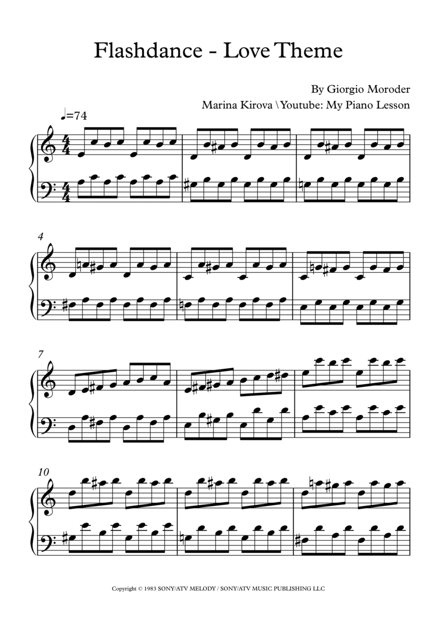 Flashdance - Love Theme (arr. Marina Kirova)