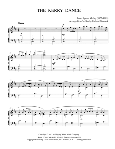 The Kerry Dance  (an Irish song) (arr. Richard Giszczak)