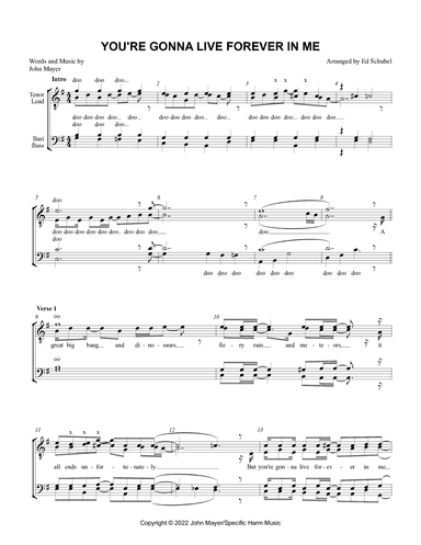 You're Gonna Live Forever In Me (arr. Ed Schubel)