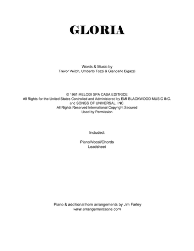Gloria (arr. Jim Farley www.arrangementsone.com)