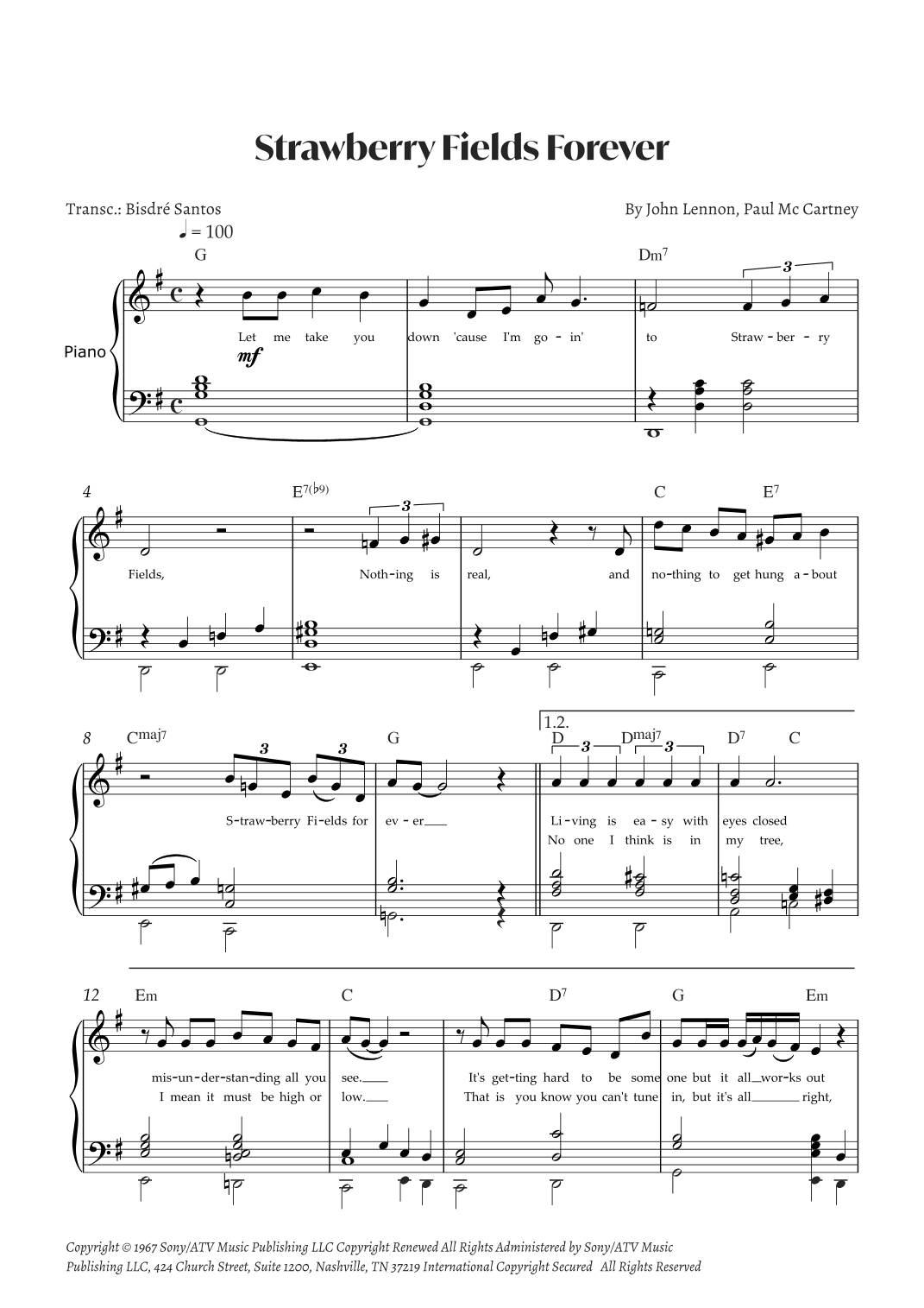 Strawberry Fields Forever (arr. André Alberto Santos)
