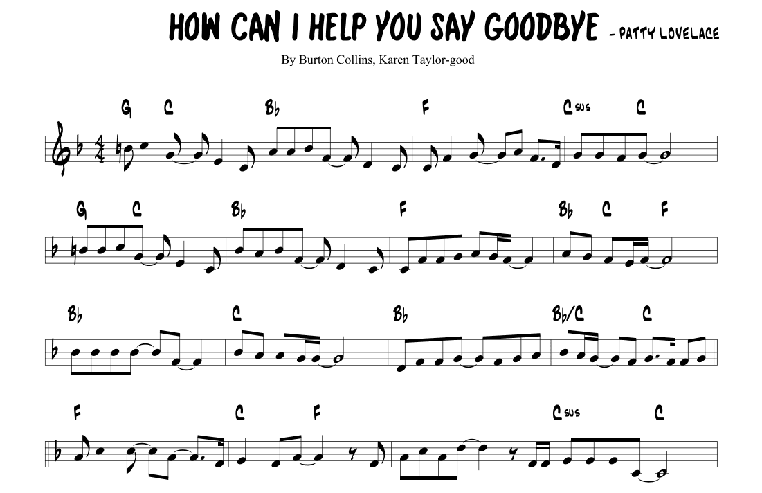 How Can I Help You Say Goodbye (arr. Joseph Hasper)