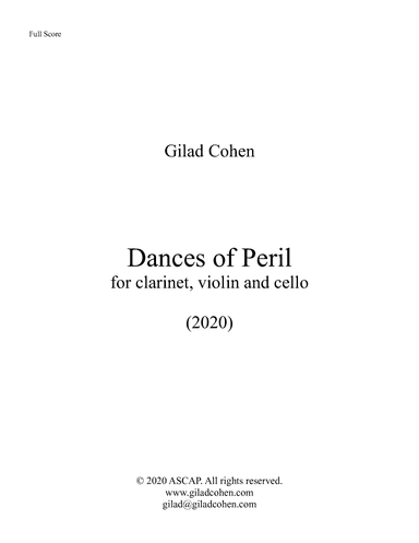 Dances of Peril (for clarinet, violin, cello)