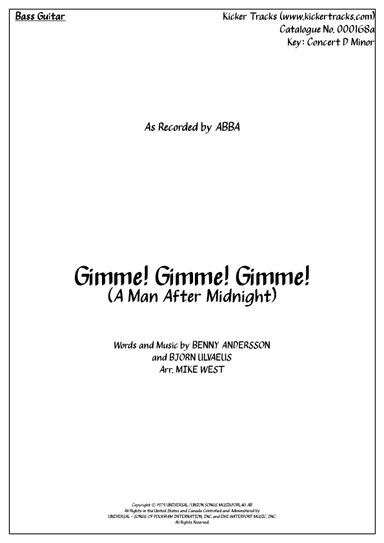 Gimme! Gimme! Gimme! (a Man After Midnight) (arr. Michael Storeton-West)