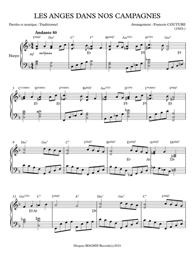 LES ANGES DANS NOS CAMPAGNES (arr. Francois Couture)