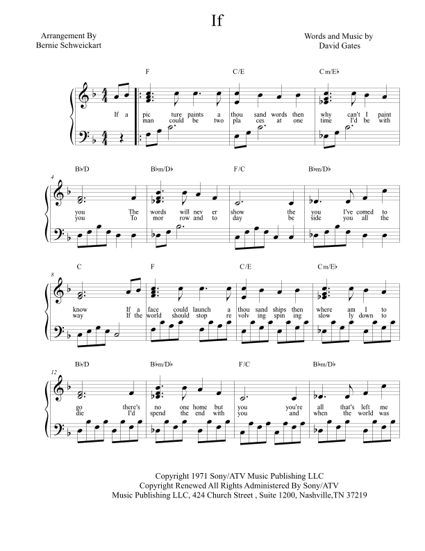 If (arr. Bernie Schweickart)