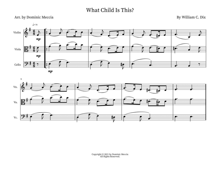 What Child Is This? (arr. Dominic Meccia)