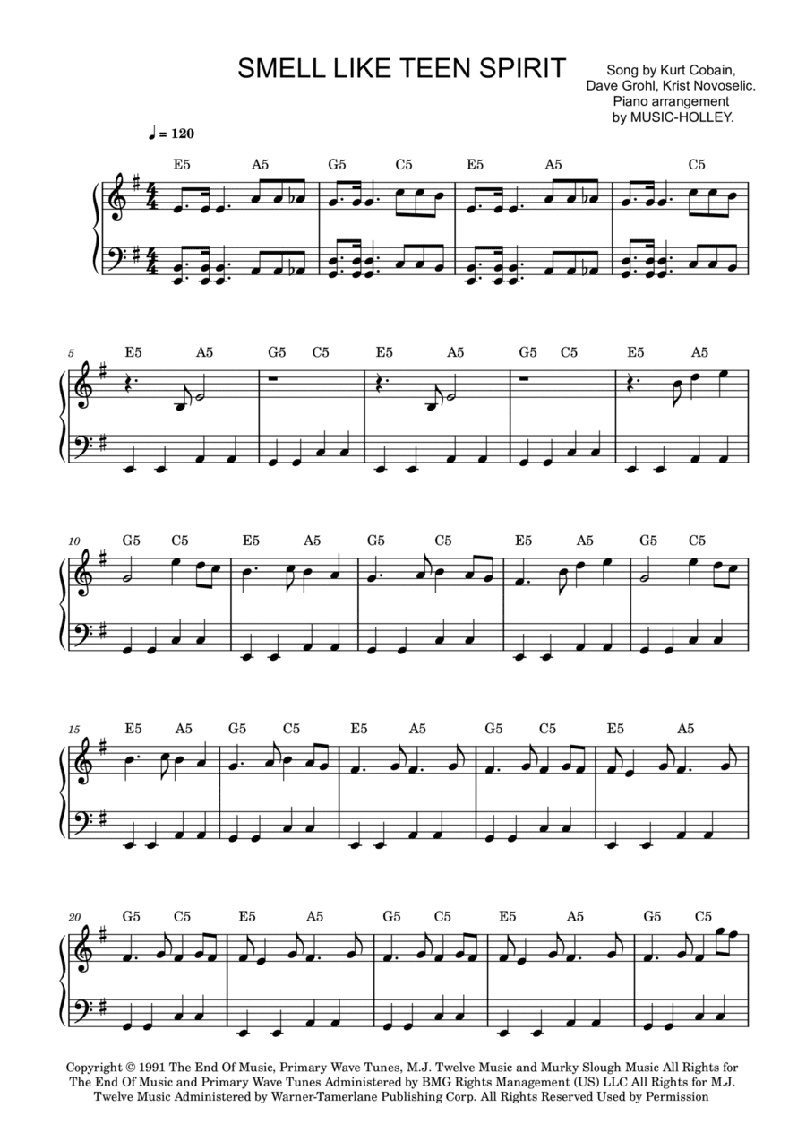 Smells Like Teen Spirit (arr. Music-holley)
