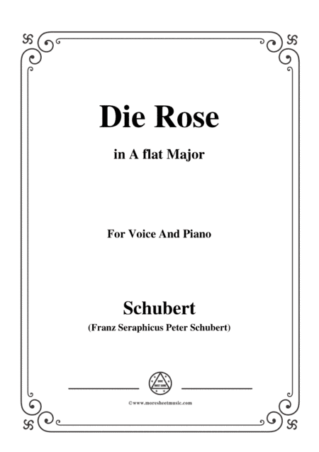Schubert-Die Rose,in A flat Major,Op.73,for Voice and Piano (arr. MSM)