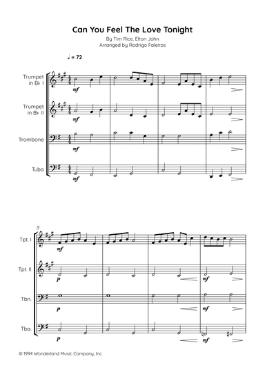 Can You Feel The Love Tonight (arr. Rodrigo Faleiros)